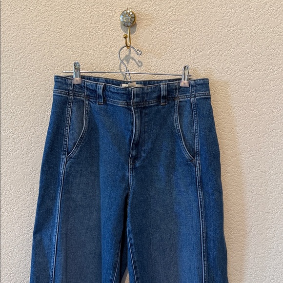 Madewell Curvy Tapered Denim Trousers in Calvert Wash Classic Blue  size 29 - Picture 9 of 9